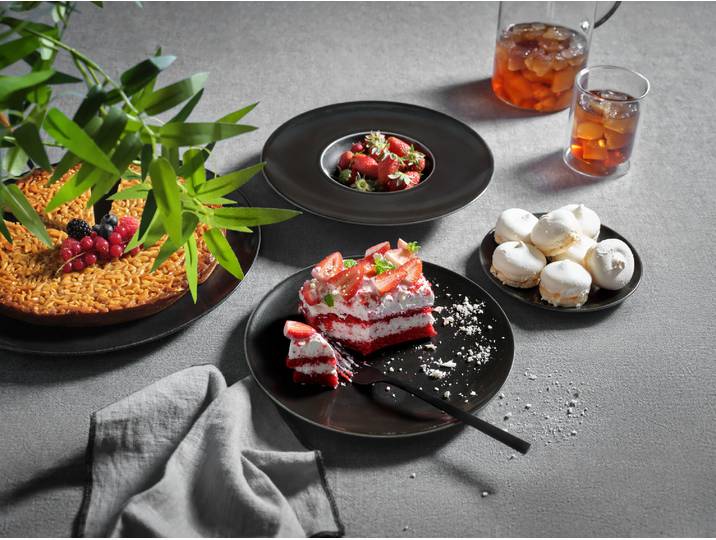 Gourmetteller Angry 4er-Set Typ A 28 x 20 x 28cm Schwarz/Schwarz