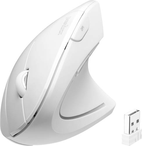 Perixx PERIMICE-713 N W Ergonomische Maus Funk Weiß 6 Tasten 1000 dpi, 1500 dpi, 2000 dpi