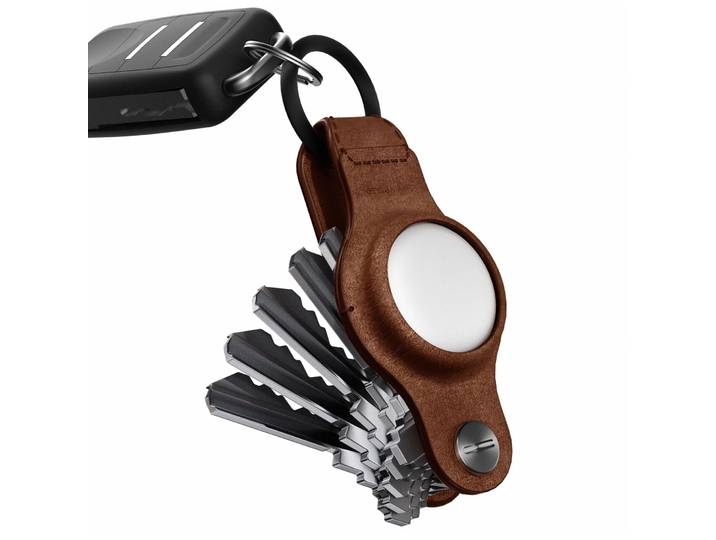 Keyfinder KeySmart dunkelbraun Leder/Metall - Keyfinder