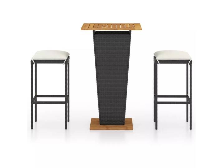 VidaXL - Bar-set poly-rattan, One Size, Schwarz