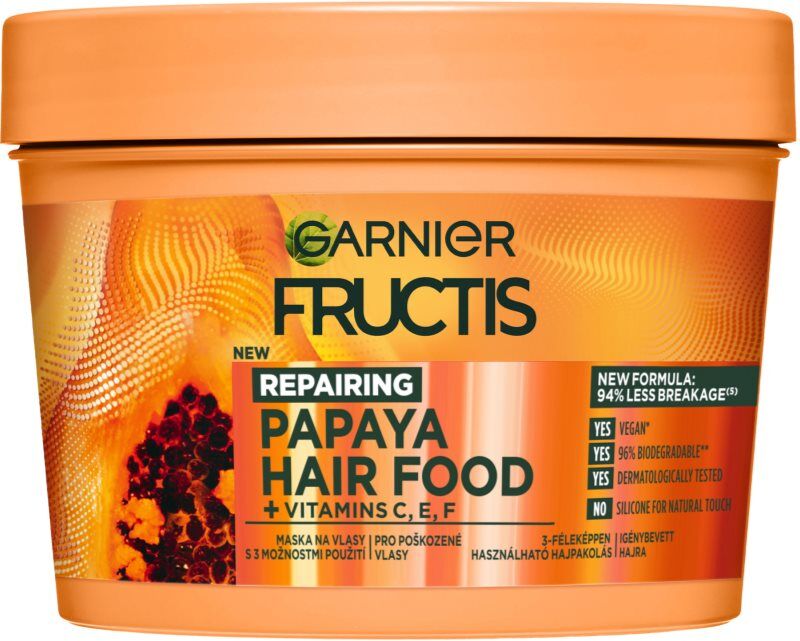 Garnier Fructis Papaya Hair Food masque rénovateur pour cheveux abîmés 400 ml