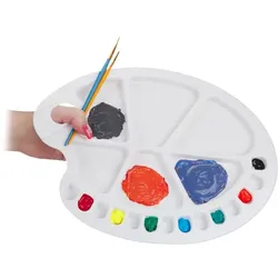 Relaxdays 4 x Mischpalette für Farben Weiß