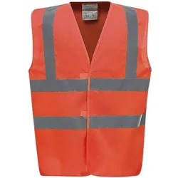 Yoko Warnschutz-Weste »High-Vis 2-Bands« Größe XXL orange