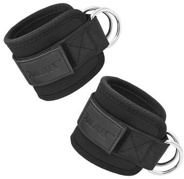 Uplift Treasures AOLIKES Adjustable Padded Ankle Wrist Cuff For Cable Workouts 1pair Black