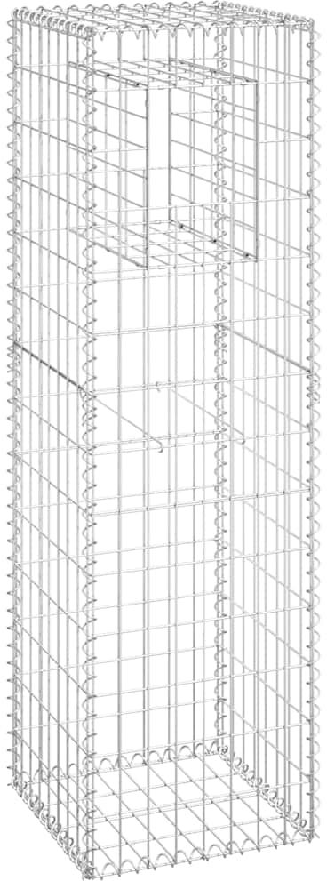 vidaXL Poteau à panier de gabion 40x40x140 cm Fer