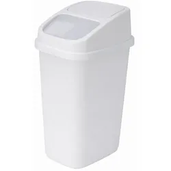 Mojawo Waste Bin Mülleimer Kosmetikeimer Bad Schwingdeckel 10L Weiß
