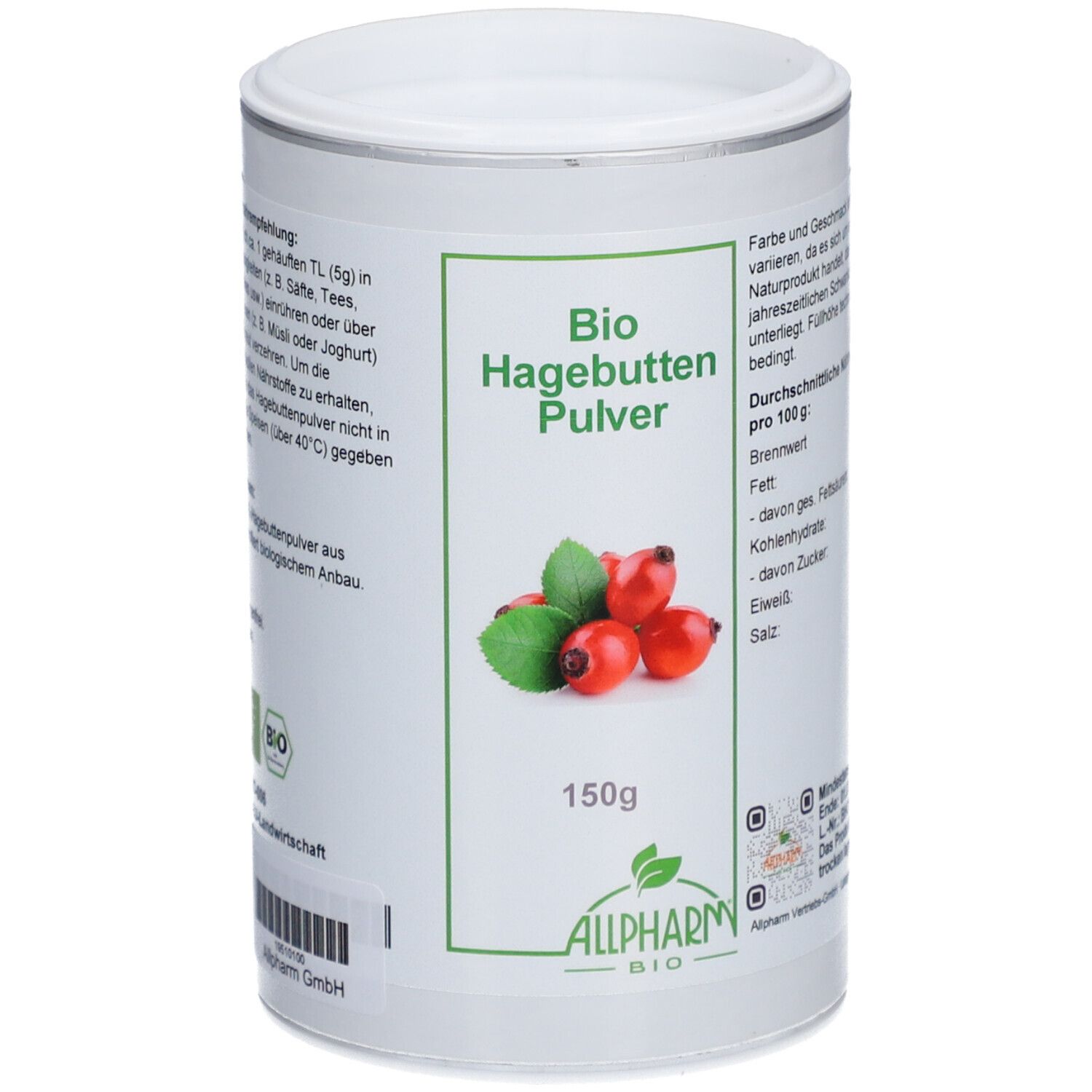 BIO Hagebutten Pulver Allpharm 150 g
