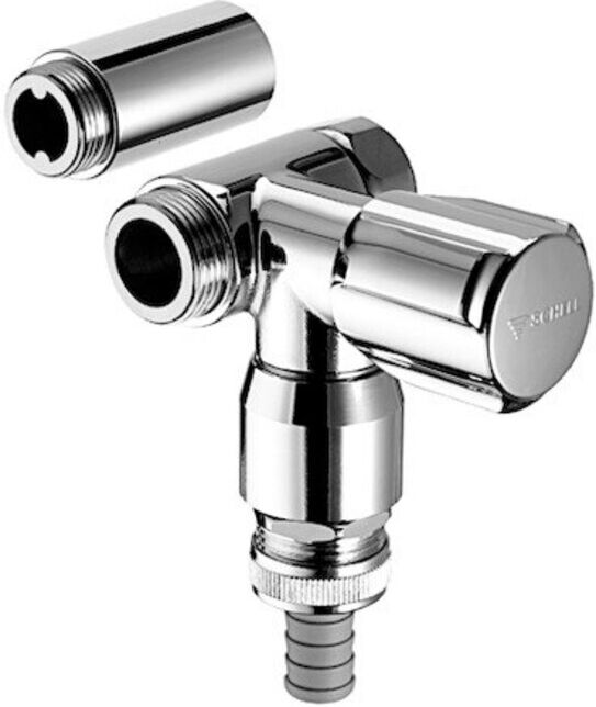 Schell NA valve COMFORT avec raccord RFV et RB droit 3/4 chromé (033260699)