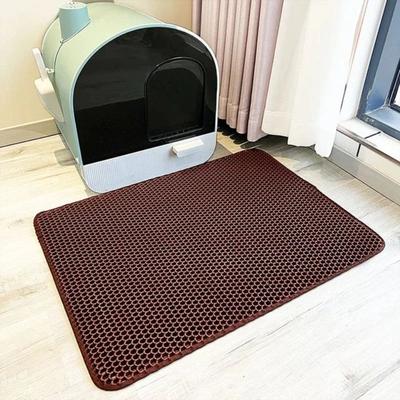 Inspired Living PawShield Double Layer Cat Litter Mat For Clean Floors coffee 45x60cm