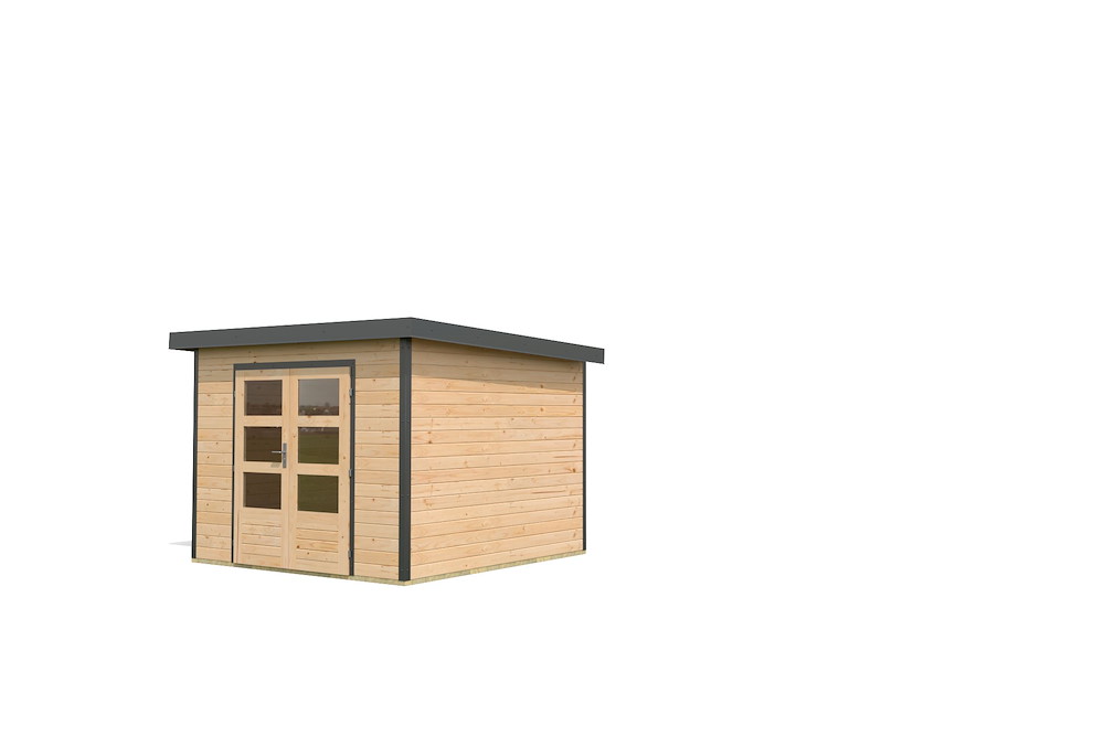 KARIBUHOLZT GH Pluto A natur 271x271x219 Metal anthrazit 16954148