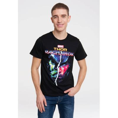T-Shirt LOGOSHIRT "Marvel - Thor Ragnarok", Herren, Gr. M, schwarz, 100% Baumwolle, bedruckt, normal, Rundhals, Shirts T-Shirt, mit coolem Thor-Frontprint