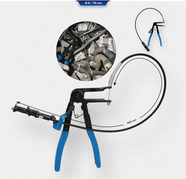 Brilliant Tools Pince pour colliers de serrage, avec câble Bowden (BT526005)