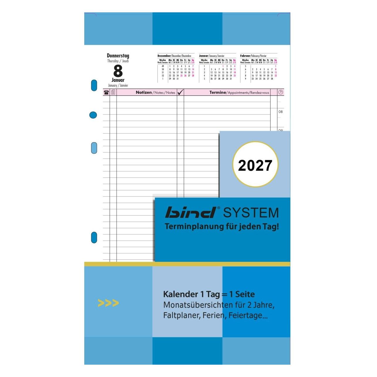 Bind Ersatzkalendarium A5 1T 1S (A5, 1 Tag / 1 Seite) (550327)