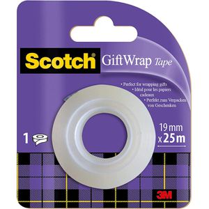 Scotch Klebeband GiftWrap Tape, 19mm x 25m, transparent, Kern-Ø 25mm
