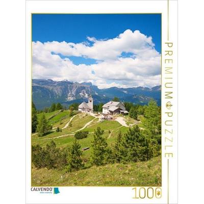 CALVENDO Puzzle Chiesa Santa Croce am Heiligkreuzkofel | 1000 Teile Lege-Größe 64x48cm Foto-Puzzle für glückliche Stunden