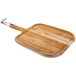 Tramontina PROVENCE Steak Schneidbrett mit Saftrille, Teakholz, FSC-zertifiziert, 40 x 27 x 1,8 cm