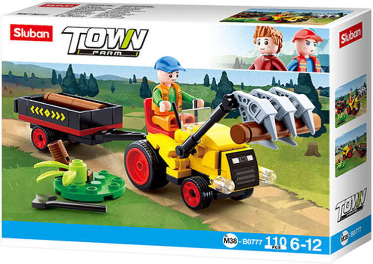Town Farm : Tracteur et sa Remorque 110 pcs - Sluban