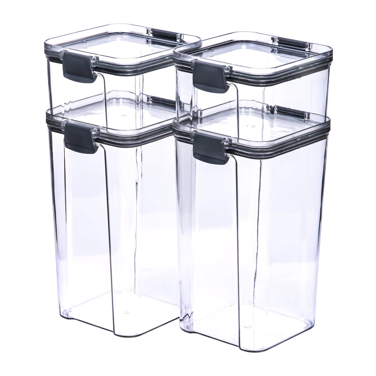 Krumble Voorraadpotten set van 4 - Kunststof - 460 ml en 1300 ml