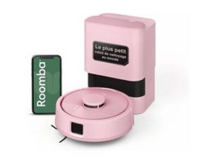 Roomba Mini Robot Aspirateur Et Laveur + Base Autoempty Rose Poudré