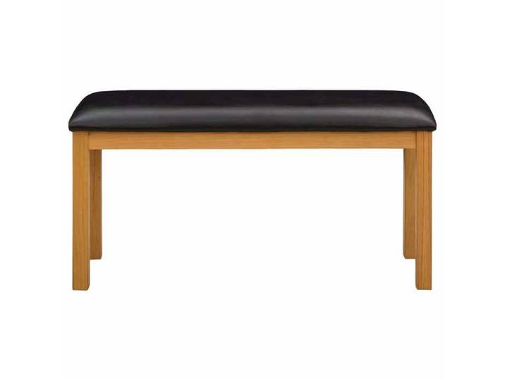 NEW Noir Banquette Large - - Banc de salle à manger 95X32X45 cm Bois de chêne massif - Siège de Salon(1parcel)5477464