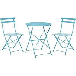 BALKONSET 2-Sitzer seeblau zusammenklappbar Fiori