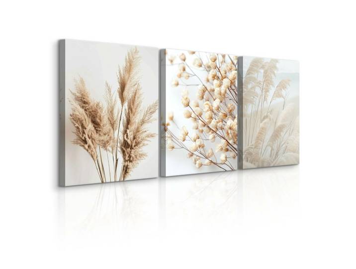 LEINWANDBILDER 3-es Set Blumen Pflanzen