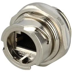RJ45 EBG LPM - RJ45 Einbaugehäuse, Lötanschluss, ges., mtl.