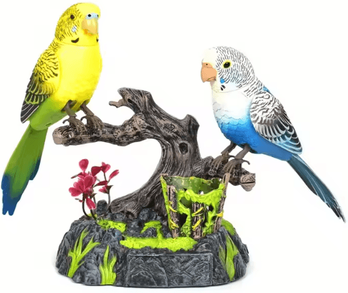 Inspire Curations Vibrant 2D Acrylic Bird Ornament Colorful Desktop Decor & Artistic Accent 1pc A
