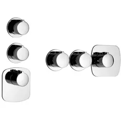 Gessi Anello, Fertigmontageset mit 2 separaten Wegen, 43234710, Farbe: Messing PVD