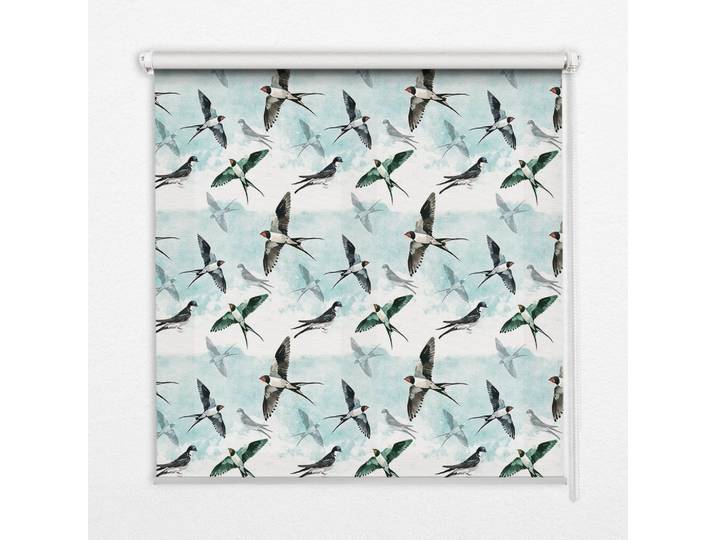 INNENROLLO - Fensterrollo - Rollo - 60x40 cm - Schwalben