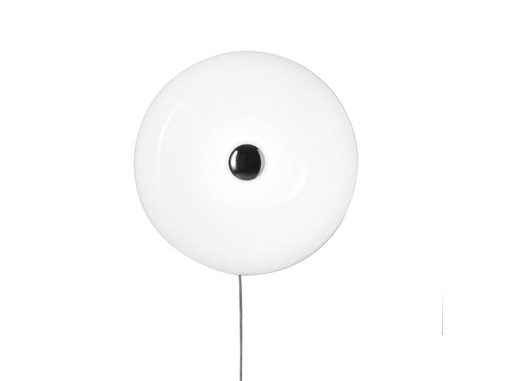 Applique Murale Led En Verre Blanc Type Donut Ø30 Cm\, 12w\, Cct Avec Câble