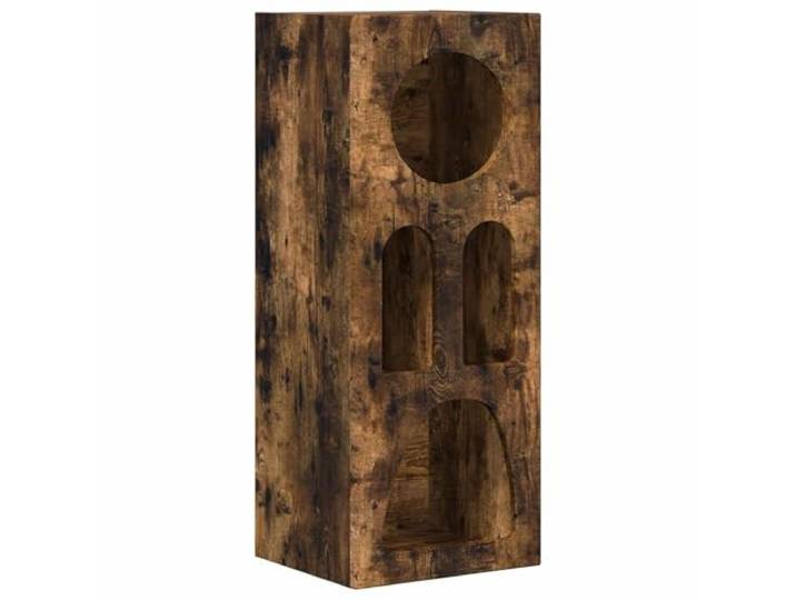 KPOTUERTU Sideboard ELST Räuchereiche 40 x 35 x 100,5 cm Holzwerkstoff Modernes Design, rechteckige Form, Holzwerkstoff, viele Regale, Esszimmer, Wohnzimmer