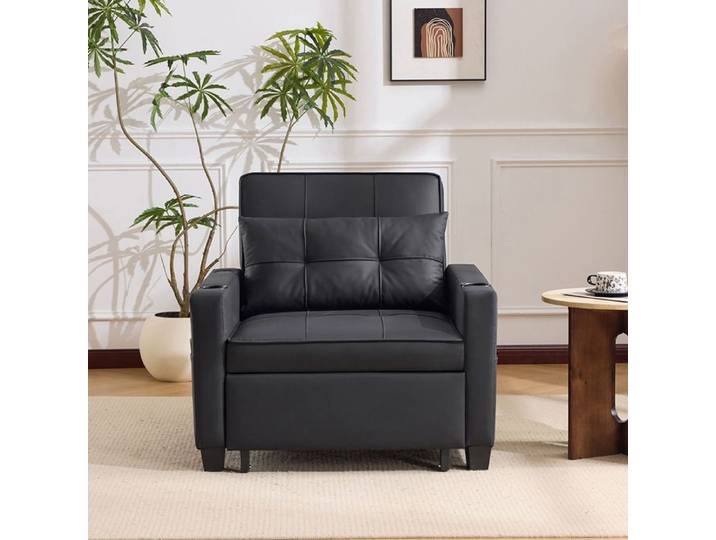 Fauteuil convertible Multifonction 3 en 1 avec USB convertible en chaise longue pour petits intérieurs