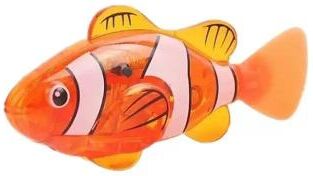 Inspired Living Interactive LED Robot Fish Cat Toy Motion Activated Cat Hunting Toy For Indoor Cats orange