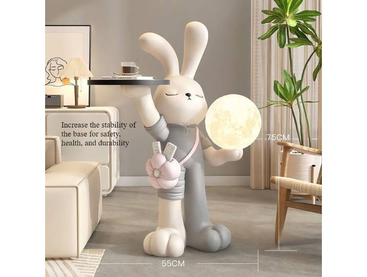 Lapin sol ornement salon canapé meuble TV plateau lumière chambre senior décoration pendaison de crémaillère cadeau