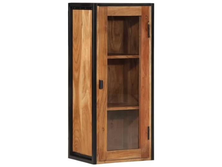 vidaXL Bad-Wandschrank 40x30x90 cm Massivholz Akazie und Eisen