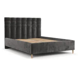 POLSTERBETT Soma 160/200 cm Anthrazit im Lotta Stoff