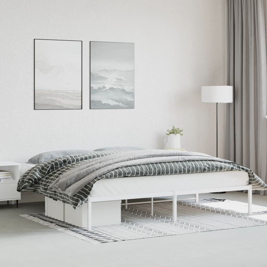 White Noise Akenside Bed White 200 x 200cm