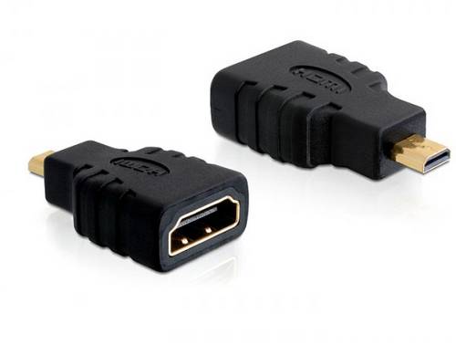 Delock 65242 HDMI Adapter [1x Micro HDMI - 1x HDMI-Buchse] Schwarz