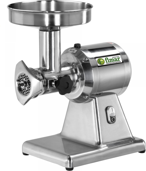 Fimar TC12S - Hachoir à viande électrique - 400V - 1CV - Groupe de hachage INOX - Sans inverseur de marche