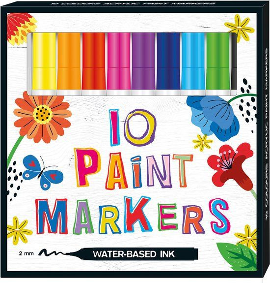 Interstat Acrylic paint markers verfstiften - 10 stuks