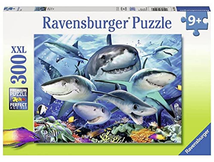 Ravensburger 13225 XXL-Puzzle Lächelnde Haie – 300 Teile