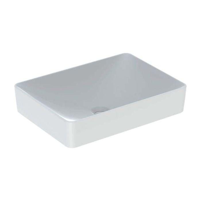Geberit VariForm Aufsatzwaschtisch 500779012 55x40cm, ohne Hahnloch, Überlauf, rechteckig, weiß