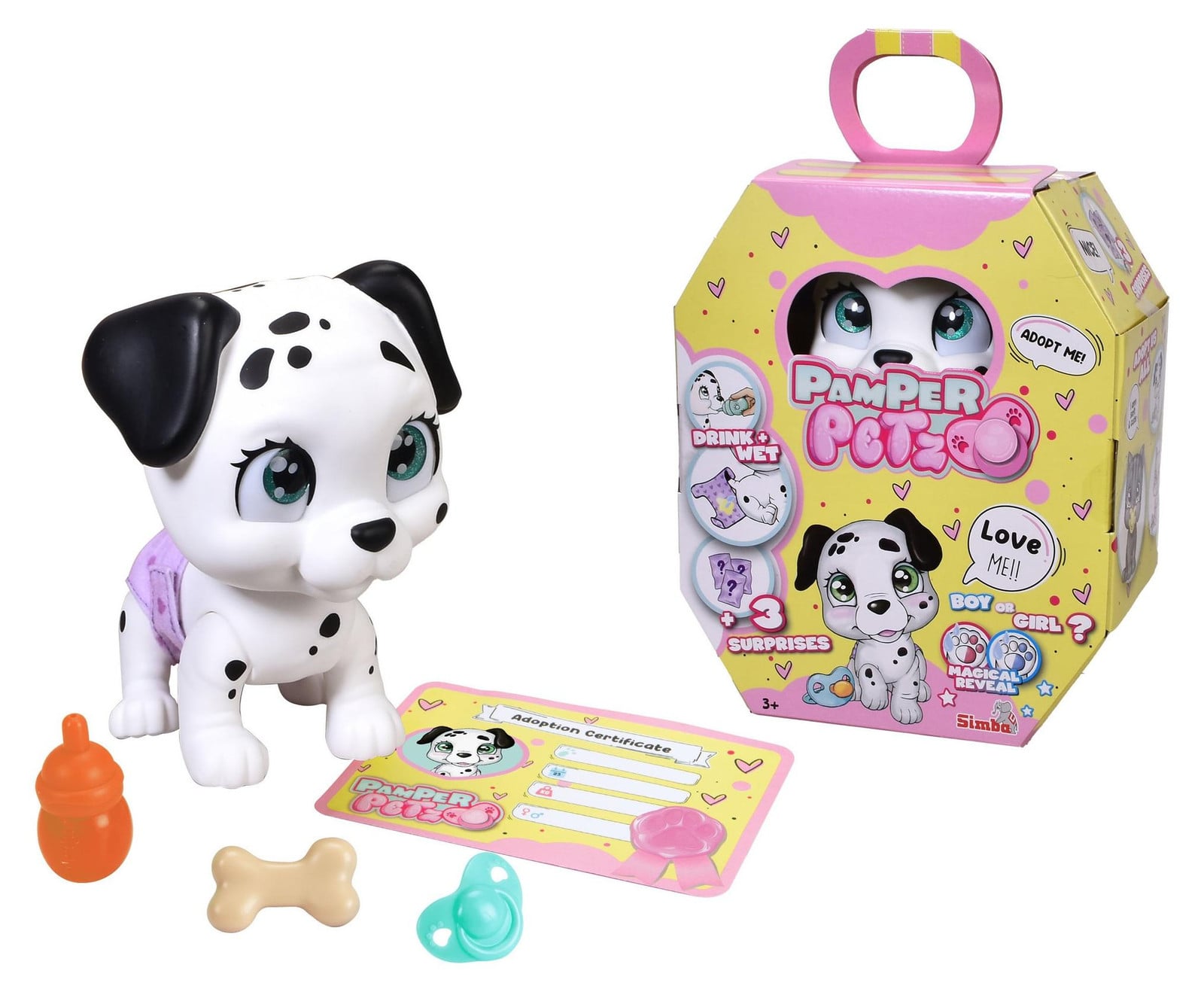 Simba Pamper Petz Dalmatier knuffel, 15 cm