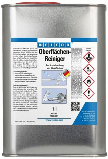 WEICON Oberflächenreiniger, zur Vorbehandlung von Klebeflächen, 1 L, transparent (15207001)