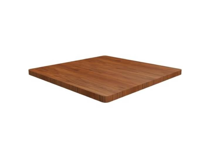 SKTQYQO Quadratische Tischplatte, Dunkelbraun, 90 x 90 x 4 cm, Eiche massiv, behandelt, dunkler Lack für Restaurants, Bars, Hotels, rustikal, robust, leicht zu reinigen, quadratische Tischplatte