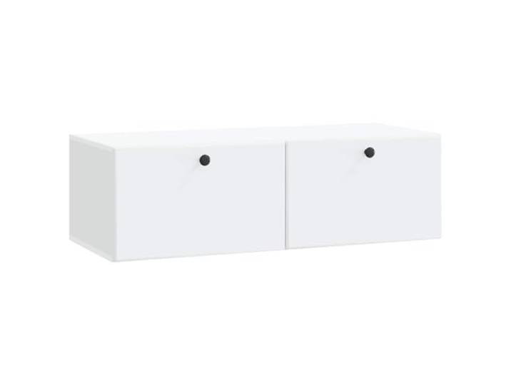 Todiikf Wandmontierter TV-Schrank 98x41x30 cm Weiß Lowboard Hängeboard Platzsparendes Hängeregal fürs Wohnzimmer: Stabile Wandhalterung mit Klapptüren für Ordentlichkeit im Schlafzimmer.