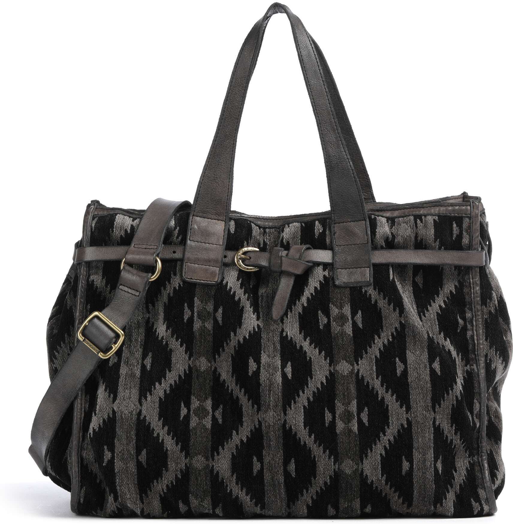 Campomaggi Handtasche aus Leder, grau