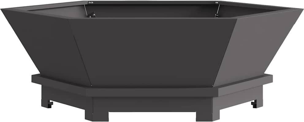 Borough Wharf Modern Fire Pit Black 28cm H x 75cm W x 75cm D