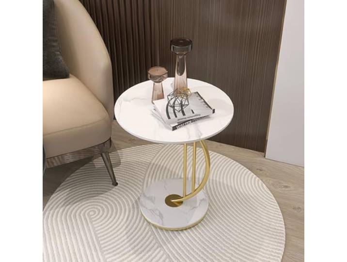 Runde Tische， Kleiner runder Martini-Tisch, Eck-Nachttisch(/Gold a)